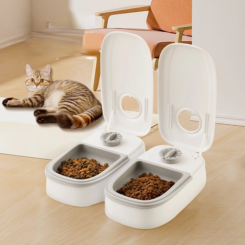 Pet Automatic Timing Feeder 350ML Large Capacity Dry and Wet Food Container Electric Dog Double Dish Bowl For Cats Dogs Pet Automatic Timing Feeder 350ML Large Capacity Dry and Wet Food Container Electric Dog Double Dish Bowl For Cats Dogs