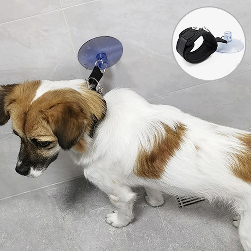 Pet Bath Fixation Strap with Sucktion Cup Cat Dog Shower Restraint Leash Anti Scratch Escaping Leash Pet Bathing
