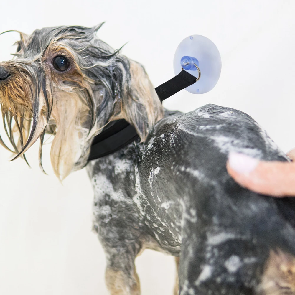 Pet Bath Fixation Strap with Sucktion Cup Cat Dog Shower Restraint Leash Anti Scratch Escaping Leash Pet Bathing