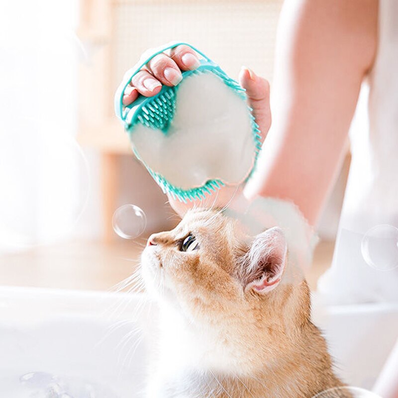 Pet Bathing Brush Soft Silicone Massager Shower Gel Bathing Brush Clean Tools Comb Dog Cat Cleaning Grooming Supplies Pet Bathing Brush Soft Silicone Massager Shower Gel Bathing Brush Clean Tools Comb Dog Cat Cleaning Grooming Supplies