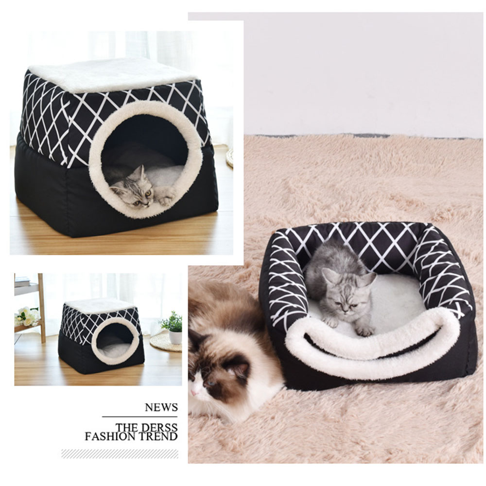 Pet Bed Cave 2 in 1 Design Sleeping Nest