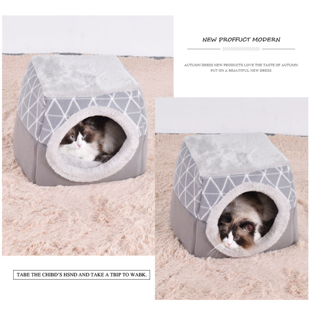 Pet Bed Cave 2 in 1 Design Sleeping Nest