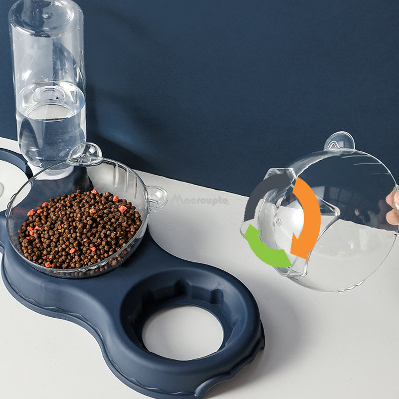 Pet Cat Bowl Automatic Feeder 3 in 1 Dog Cat Food Bowl With Water Fountain Double Bowl Drinking Raised Stand Dish Bowls Pet Cat Bowl Automatic Feeder 3 in 1 Dog Cat Food Bowl With Water Fountain Double Bowl Drinking Raised Stand Dish Bowls