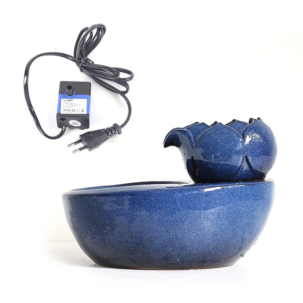 Pet Ceramic Water Fountain Lotus Flower Design