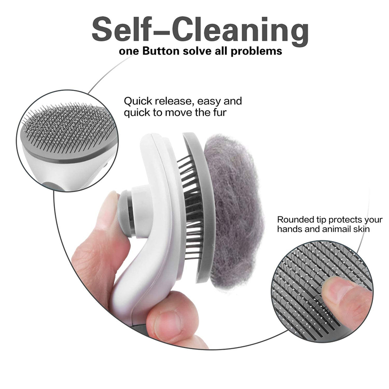 Pet Comb Stainless Steel Needle Comb Dog And Cat Hair Removal Floating Hair Cleaning Beauty Skin Care Pet Dog Cleaning