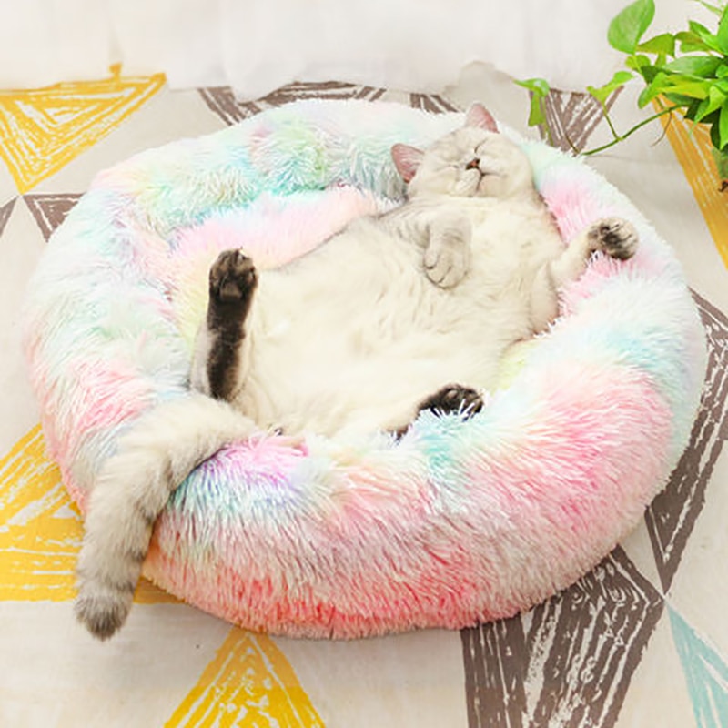 Pet Cushion Bed Round Plush Bed Pet Cushion Bed Round Plush Bed