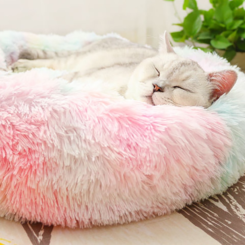 Pet Cushion Bed Round Plush Bed Pet Cushion Bed Round Plush Bed