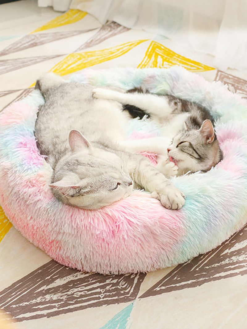 Pet Cushion Bed Round Plush Bed Pet Cushion Bed Round Plush Bed