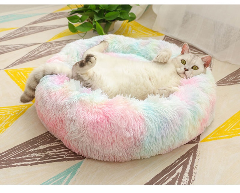Pet Cushion Bed Round Plush Bed Pet Cushion Bed Round Plush Bed
