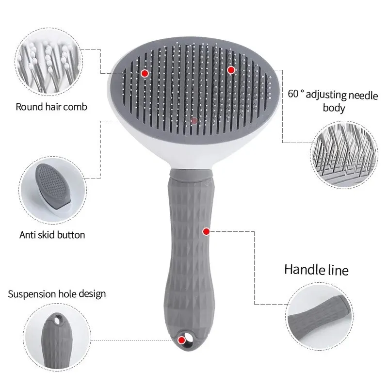 Pet Dog Brush Cat Comb Self Cleaning Pet Hair Remover Brush For Dogs Cats Grooming Tools Pets Dematting Comb Dogs Pet Dog Brush Cat Comb Self Cleaning Pet Hair Remover Brush For Dogs Cats Grooming Tools Pets Dematting Comb Dogs