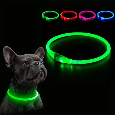 Pet Dog LED Light Collar Luminous Anti-Lost Dog Collar USB Rechargeable Dog Necklace Collar Pet Dog LED Light Collar Luminous Anti-Lost Dog Collar USB Rechargeable Dog Necklace Collar