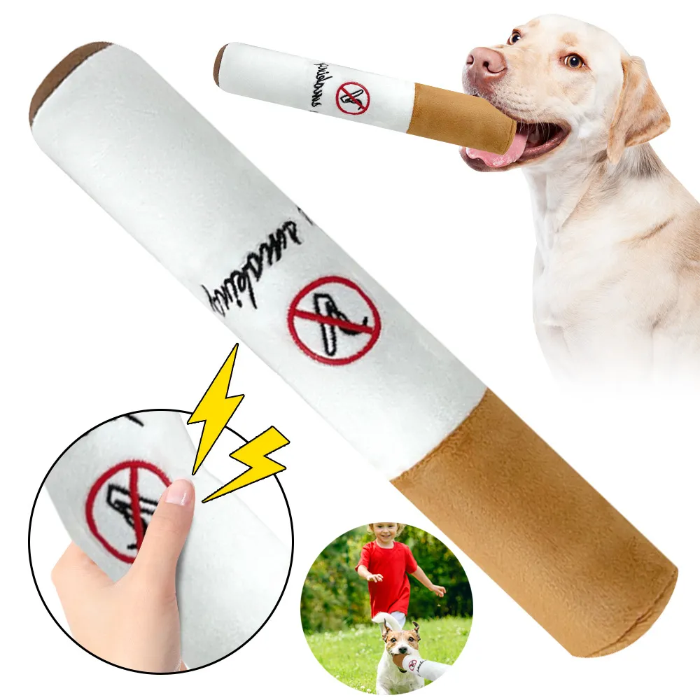 Pet Funny Toys Cigar Big Smoke Plush Sound Squeak Fake Cigarettes Toys Dog Chew Molar Interactive Game Bite Resistant Pet Funny Toys Cigar Big Smoke Plush Sound Squeak Fake Cigarettes Toys Dog Chew Molar Interactive Game Bite Resistant