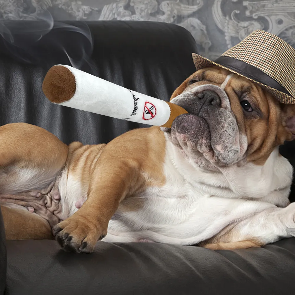 Pet Funny Toys Cigar Big Smoke Plush Sound Squeak Fake Cigarettes Toys Dog Chew Molar Interactive Game Bite Resistant Pet Funny Toys Cigar Big Smoke Plush Sound Squeak Fake Cigarettes Toys Dog Chew Molar Interactive Game Bite Resistant