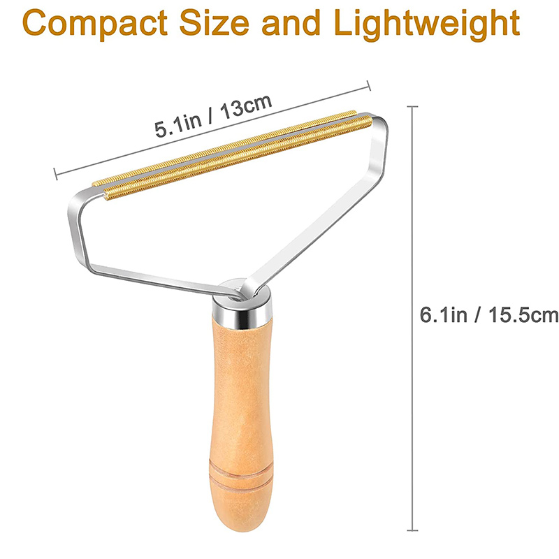 Pet Hair Carpet Scraper with Wooden Handle