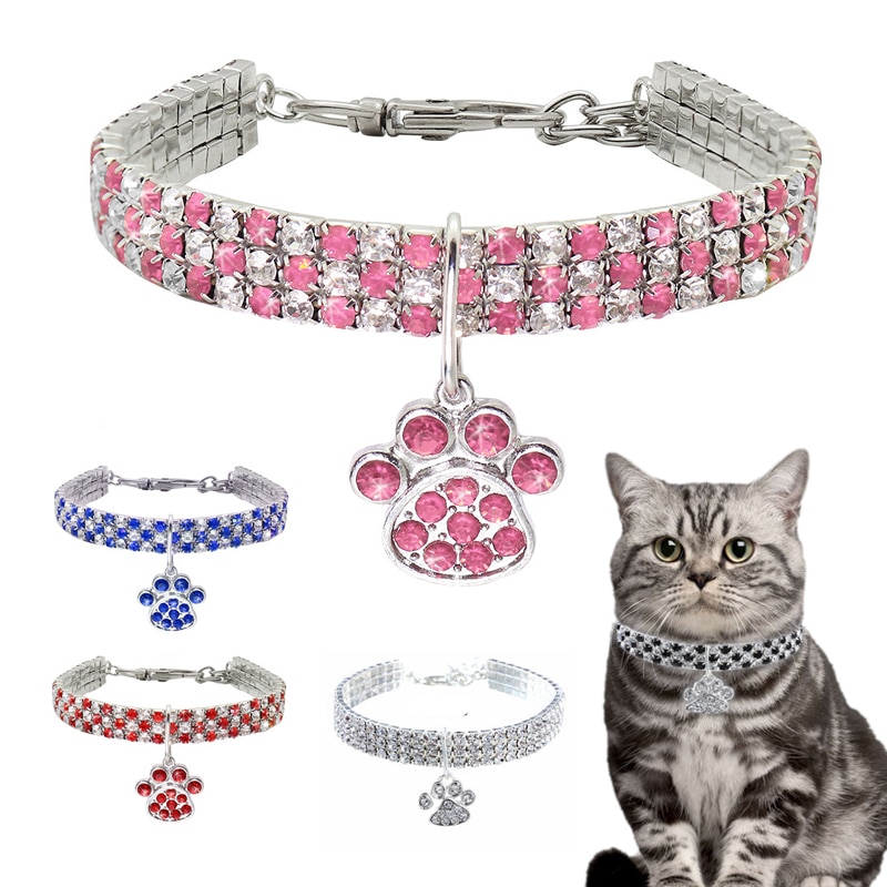 Pet Necklace Shiny Crystal Pet Accessory Pet Necklace Shiny Crystal Pet Accessory