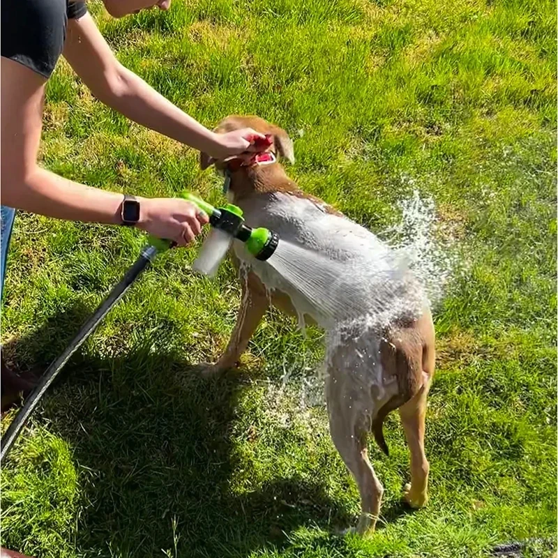 Pet Shower Nozzle Sprayer Hose dog shower Gun 3 Mode Adjustable Pet Wash Cleaning bath Water Foam Soap Sprayer dog