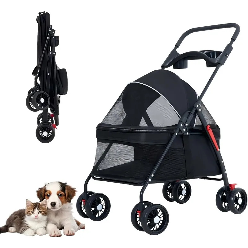 Pet Stroller Dogs Cats Teddy Bear Baby Stroller Small Pet Stroller Light and Foldable Suitable Outdoor Travel Dog Cat Pet Stroller Dogs Cats Teddy Bear Baby Stroller Small Pet Stroller Light and Foldable Suitable Outdoor Travel Dog Cat