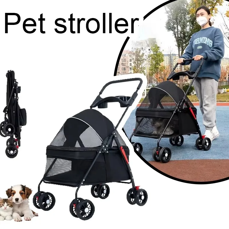 Pet Stroller Dogs Cats Teddy Bear Baby Stroller Small Pet Stroller Light and Foldable Suitable Outdoor Travel Dog Cat Pet Stroller Dogs Cats Teddy Bear Baby Stroller Small Pet Stroller Light and Foldable Suitable Outdoor Travel Dog Cat