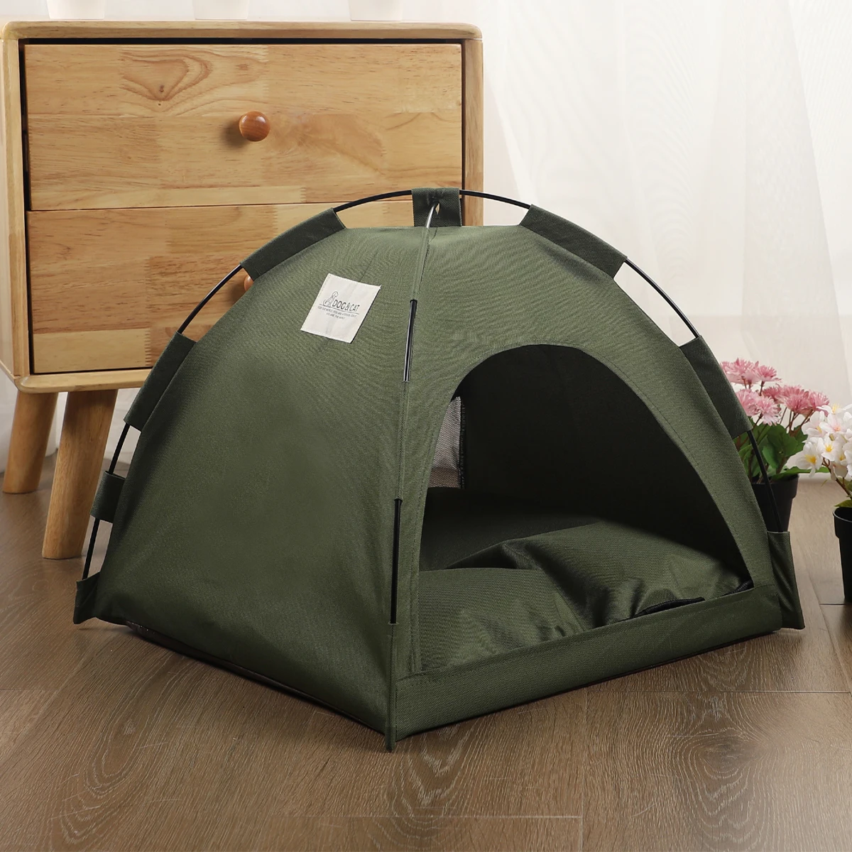Pet Tent Bed Cats Warm Cushions Furniture Sofa Basket Beds Winter Clamshell Kitten