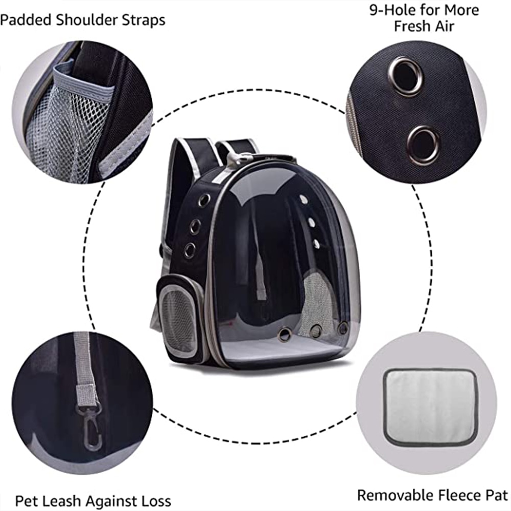 Pet Travel Backpack Transparent Pet Carrier Bag Pet Travel Backpack Transparent Pet Carrier Bag