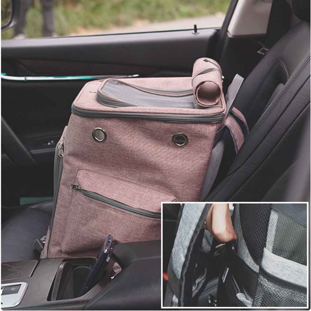 Pet Travel Carrier with Mesh Windows