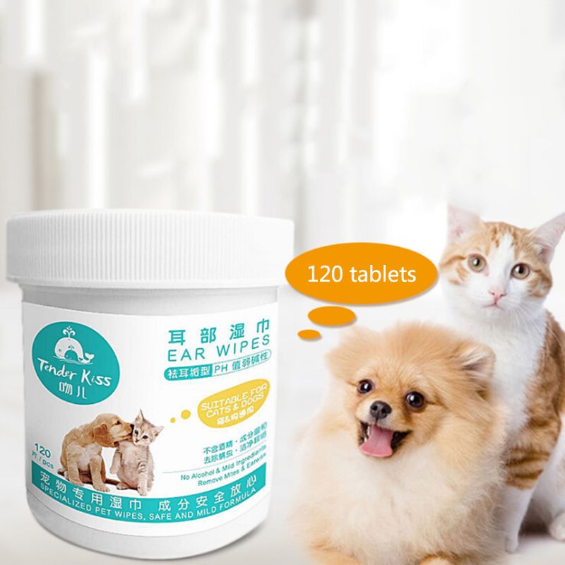 Pet Wipes Ear Cleaner Pet Grooming (120 pieces) Pet Wipes Ear Cleaner Pet Grooming (120 pieces)