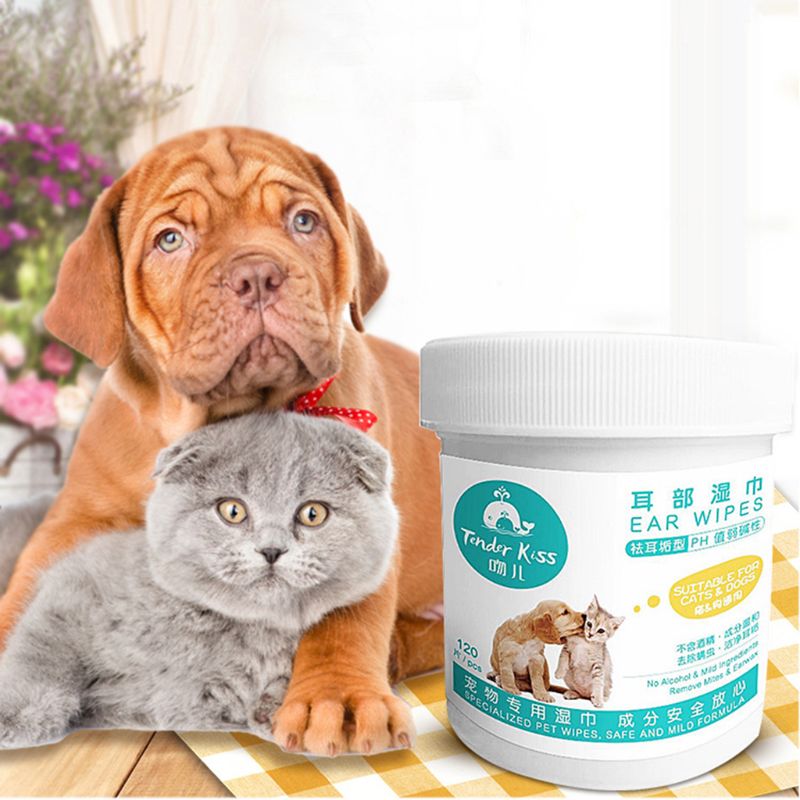 Pet Wipes Ear Cleaner Pet Grooming (120 pieces) Pet Wipes Ear Cleaner Pet Grooming (120 pieces)