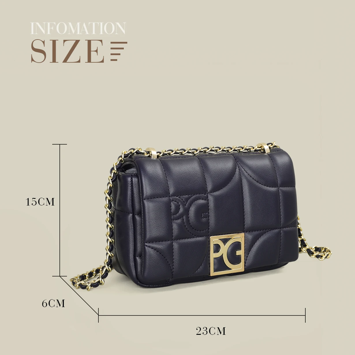 PG Fashion Classic Retro Women's New design Shoulder Bag Letter PU Material Party Multi functional Crossbody Bag PG Fashion Classic Retro Women's New design Shoulder Bag Letter PU Material Party Multi functional Crossbody Bag