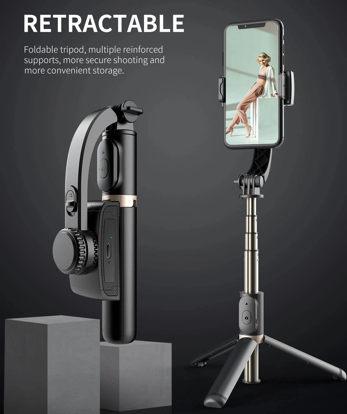 Phone Gimbal stabilizer Wireless Bluetooth selfie stick tripod Stabilizer holder bracket For Smartphone live Phone Gimbal stabilizer Wireless Bluetooth selfie stick tripod Stabilizer holder bracket For Smartphone live