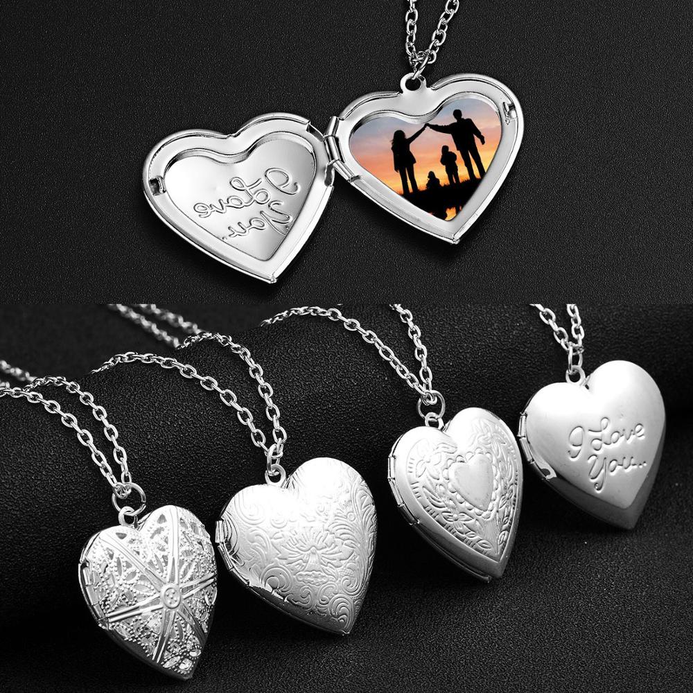 Photo Locket Pendant Silver Necklace Photo Locket Pendant Silver Necklace