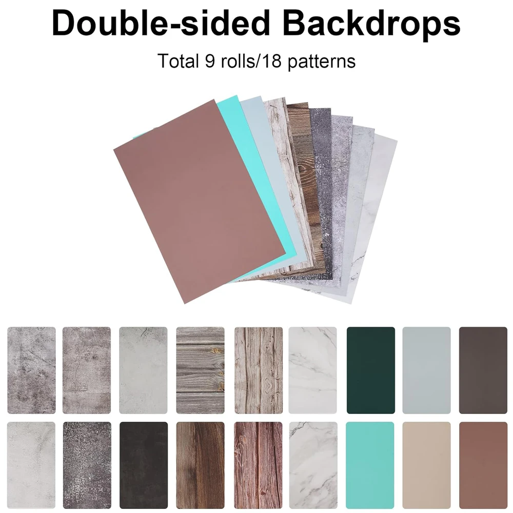 Photography Backdrop Board Photo Studio Kits Background Photography 9 Double-Sided Background Paper photography props