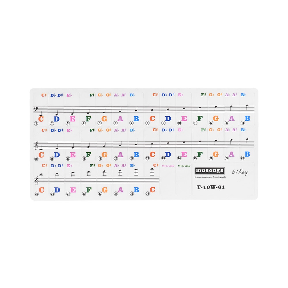 Piano Key Stickers Removable Stickers Piano Key Stickers Removable Stickers
