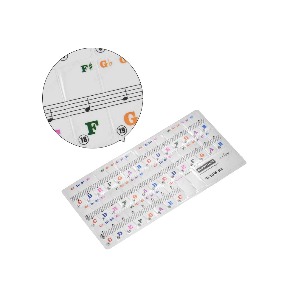 Piano Key Stickers Removable Stickers Piano Key Stickers Removable Stickers