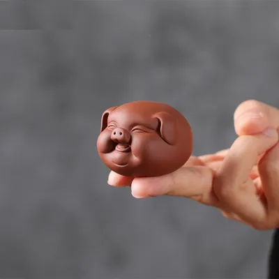 Pig Tea Pet Clay Figurine Pig Tea Pet Clay Figurine