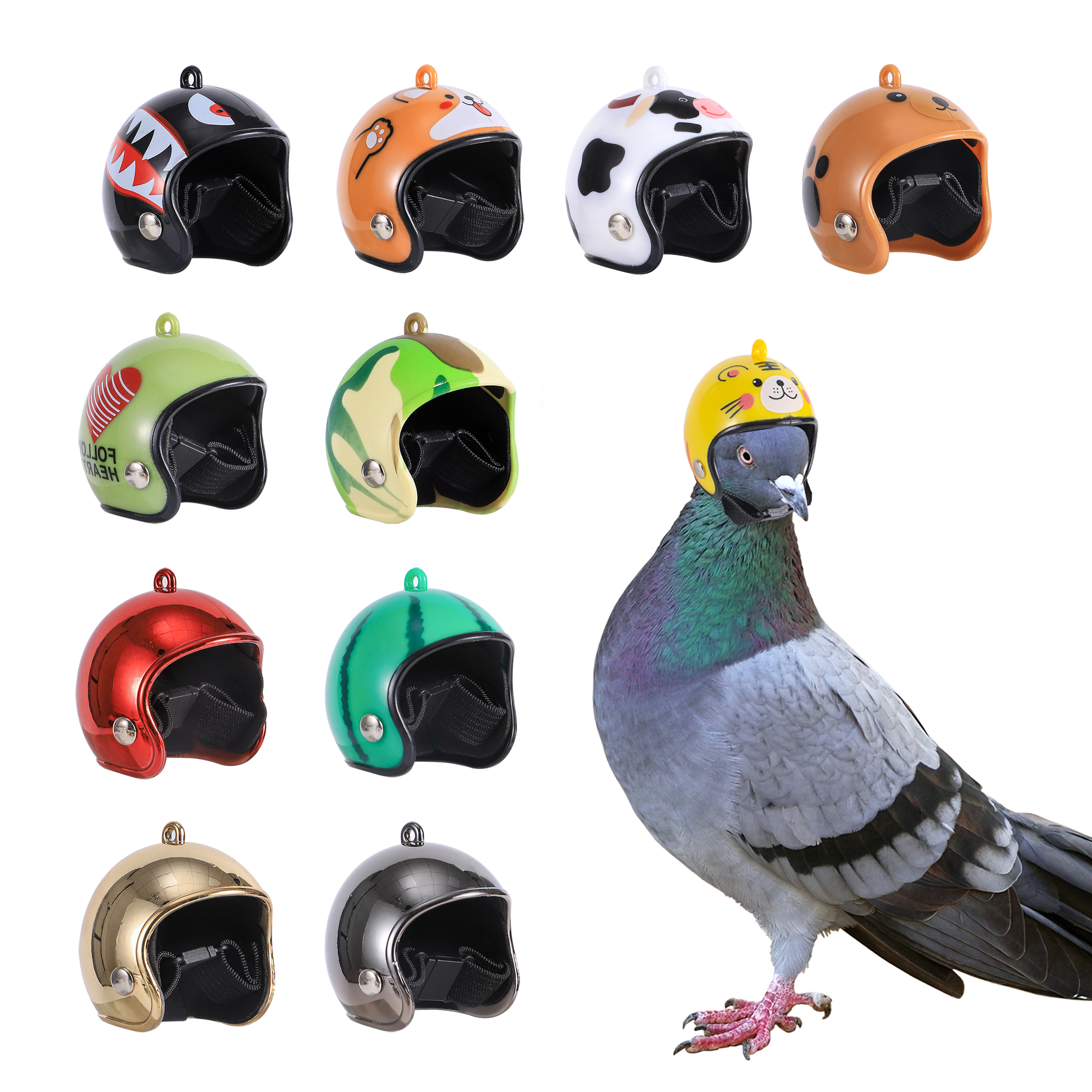 Pigeon Helmet Parrot Hat Bird Pet Protective Gear Sunscreen Rain Helmet Toy Bird Small Pet Supplies Clothing Accessories Pigeon Helmet Parrot Hat Bird Pet Protective Gear Sunscreen Rain Helmet Toy Bird Small Pet Supplies Clothing Accessories