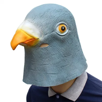 Pigeon Mask Latex Giant Bird Head Halloween Cosplay Costume Theater Prop Masks for Party Birthday Decoration