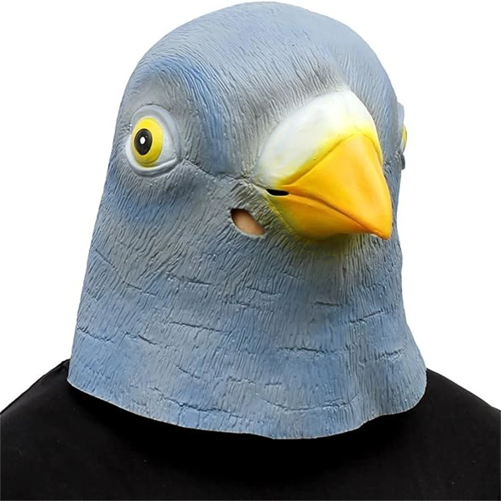 Pigeon Mask Novelty Farm Party Cosplay Headgear Halloween Fancy Dress Party Animal Latex Full Head Mask Lifelike Dove Pigeon Mask Novelty Farm Party Cosplay Headgear Halloween Fancy Dress Party Animal Latex Full Head Mask Lifelike Dove