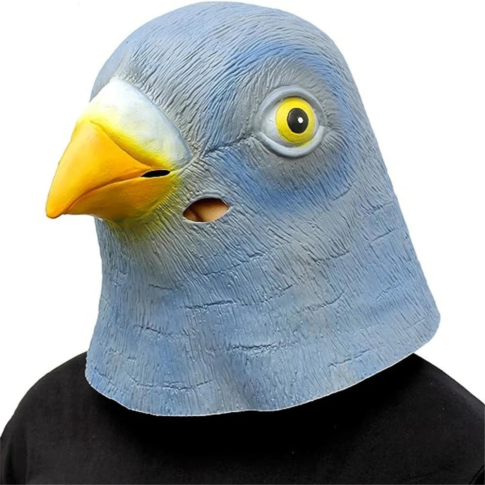 Pigeon Mask Novelty Farm Party Cosplay Headgear Halloween Fancy Dress Party Animal Latex Full Head Mask Lifelike Dove Pigeon Mask Novelty Farm Party Cosplay Headgear Halloween Fancy Dress Party Animal Latex Full Head Mask Lifelike Dove