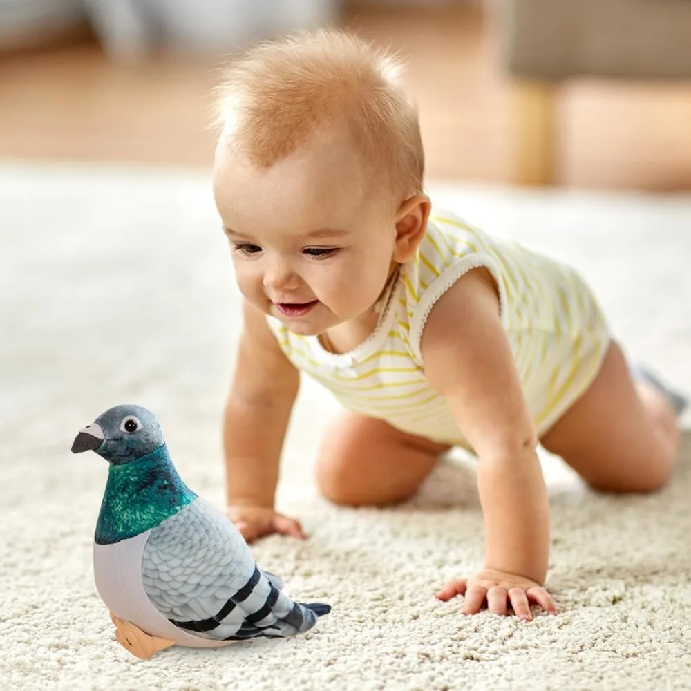 Pigeon Plush Toy Plush Doll Simulation Ornaments Soft and Cute Peace Bird Animal Cute As Gift for Kids