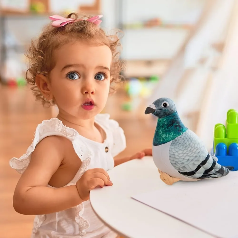 Pigeon Plush Toy Plush Doll Simulation Ornaments Soft and Cute Peace Bird Animal Cute As Gift for Kids