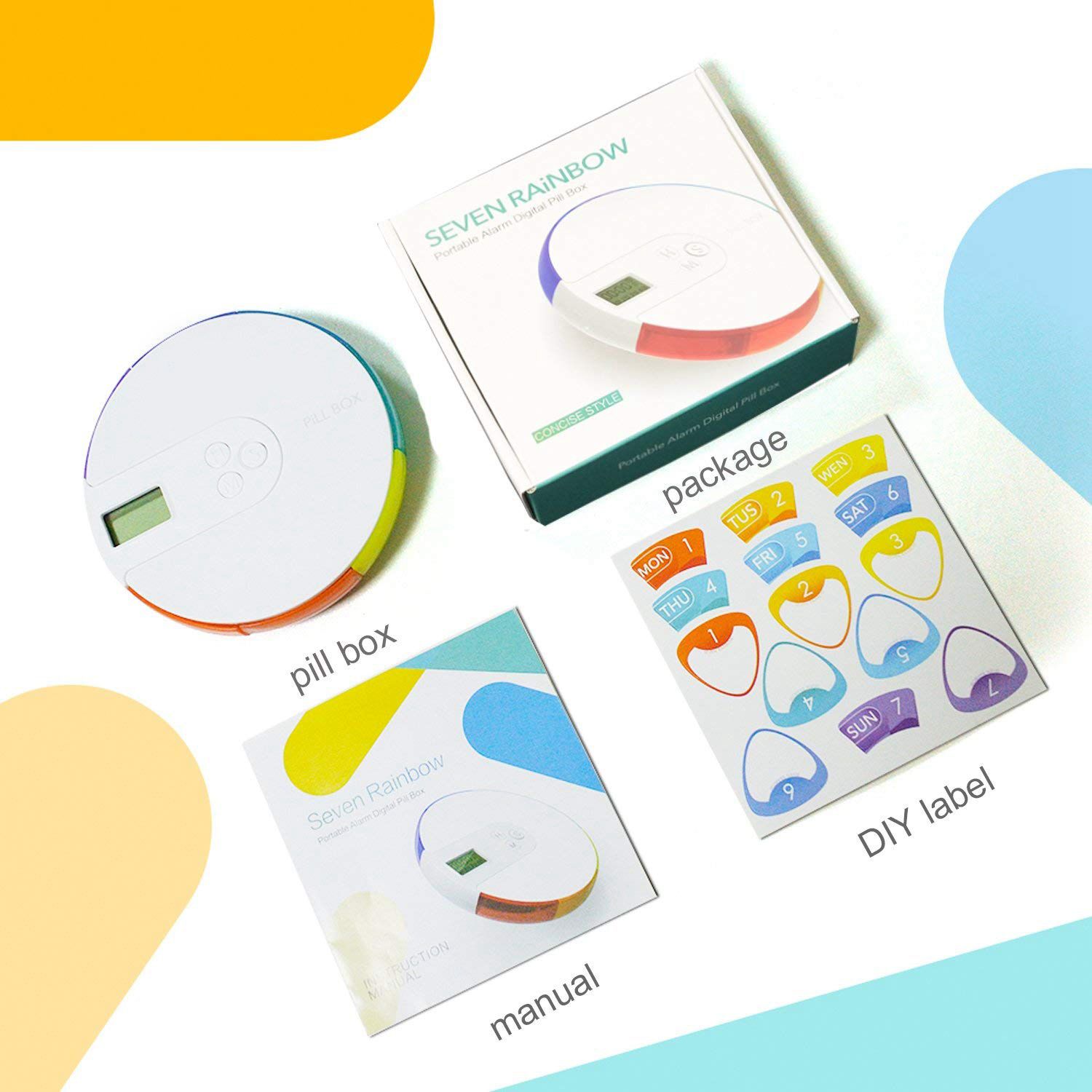 Pill Alarm Box Weekly Container Pill Alarm Box Weekly Container
