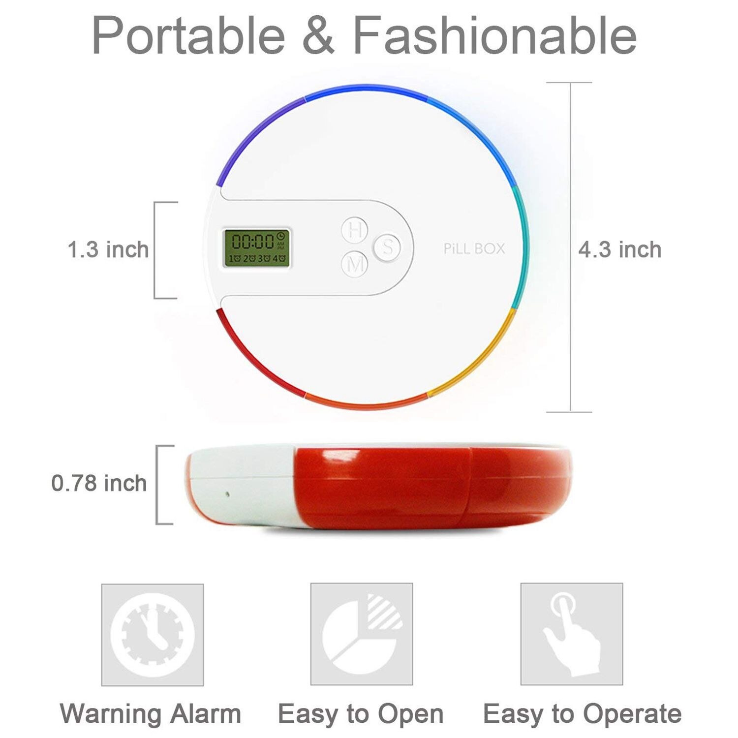 Pill Alarm Box Weekly Container Pill Alarm Box Weekly Container