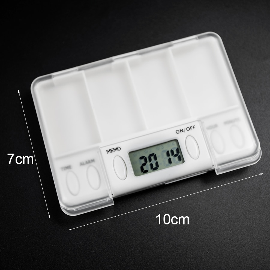 Pill Box with Alarm Four Grid Pill Box with Alarm Four Grid