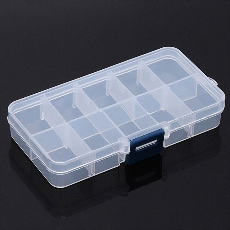 Pill Containers 10 Grid Organizer Box