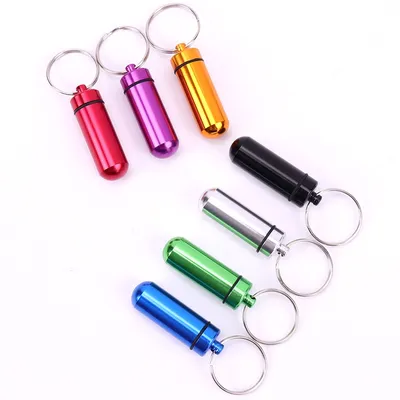 Pill Holder Keychain Waterproof Container Pill Holder Keychain Waterproof Container