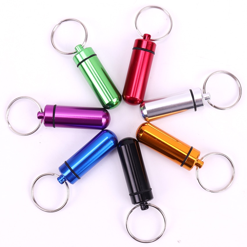 Pill Holder Keychain Waterproof Container Pill Holder Keychain Waterproof Container