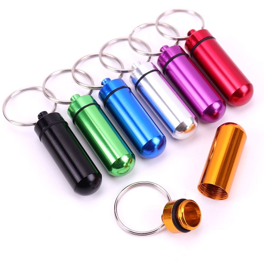 Pill Holder Keychain Waterproof Container Pill Holder Keychain Waterproof Container
