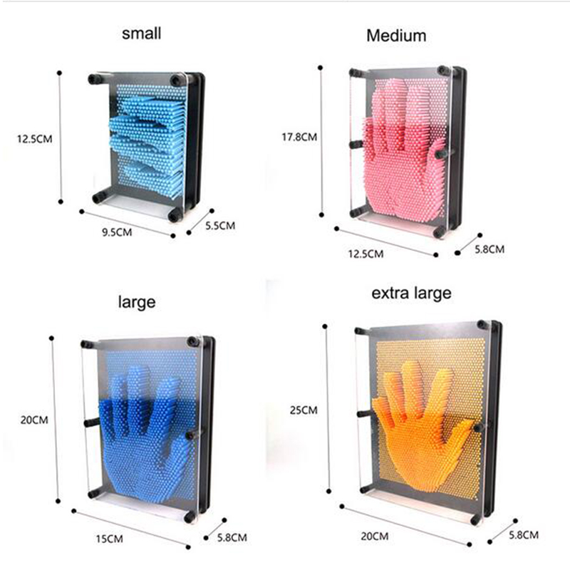 Pin Art Toy 3D Face/Palm Clone Shape Pin Art Toy 3D Face/Palm Clone Shape