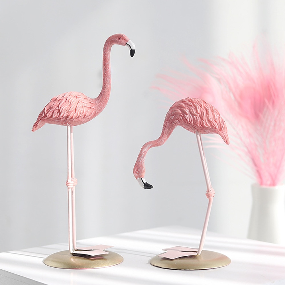 Pink Flamingo Figurine Decoration