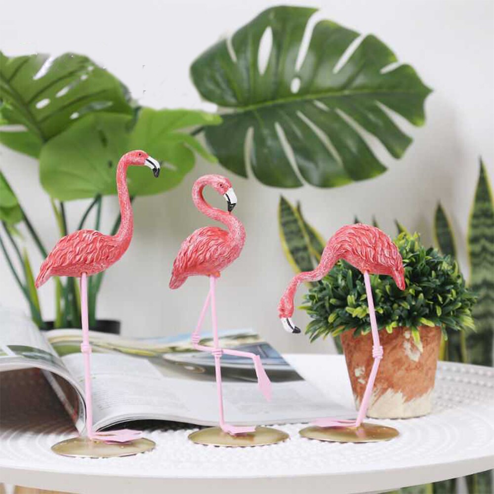 Pink Flamingo Figurine Decoration